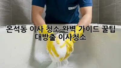 온석동 이사 청소🧹 완벽 가이드: 꿀팁 대방출! #이사청소
